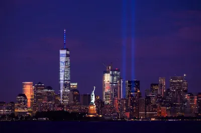 Lower Manhattan, NYC, Freedom Tower, Tribute in Light, Statue of Liberty Metal Print on Etsy Lower Manhattan NYC Freedom Tower Tribute in Light Statue of Liberty