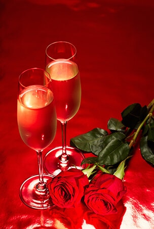 Wine glasses and Roses