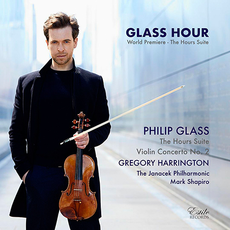 Gregory Harrington violinist album cover Glass Hour by Philip Glass, The Hours Suite, Mark Shapiro dir Gregory Harrington violinist album cover Glass Hour by Philip Glass, The Hours Suite, Mark Shapiro dir
