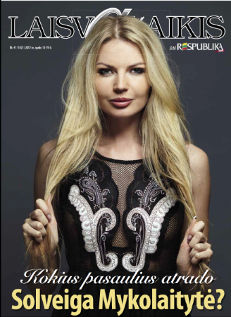 Solveiga Mykolaityte in Laisvalaikis Magazine Cover