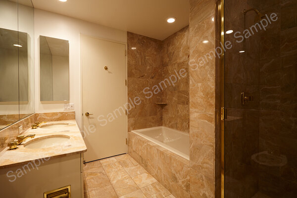 Bathroom in a high rise condo